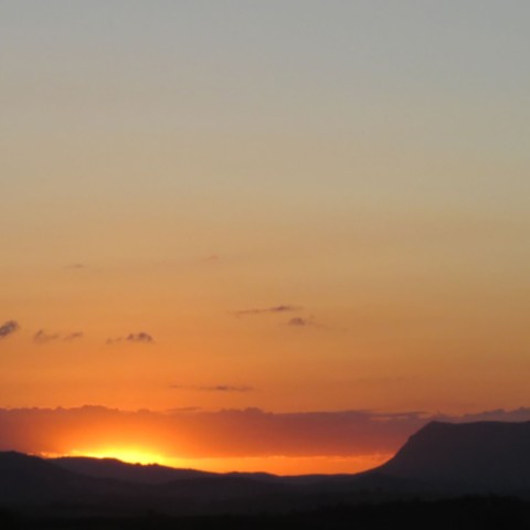 Põr do Sol na Serra da Canastra
